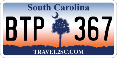 SC license plate BTP367