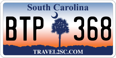 SC license plate BTP368