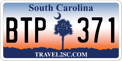 SC license plate BTP371