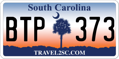SC license plate BTP373