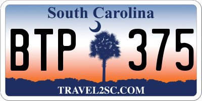 SC license plate BTP375
