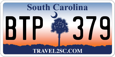 SC license plate BTP379