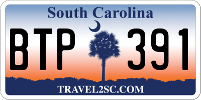 SC license plate BTP391