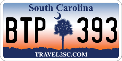 SC license plate BTP393