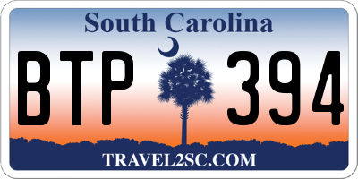 SC license plate BTP394