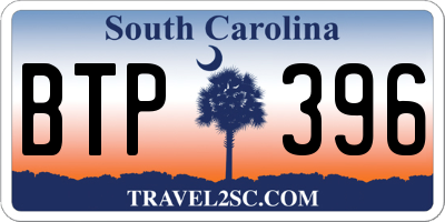 SC license plate BTP396