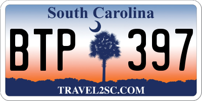 SC license plate BTP397