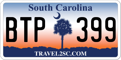 SC license plate BTP399