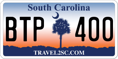 SC license plate BTP400