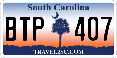 SC license plate BTP407