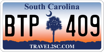 SC license plate BTP409