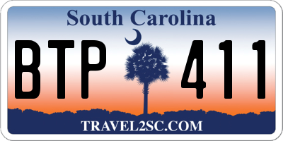 SC license plate BTP411