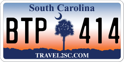 SC license plate BTP414
