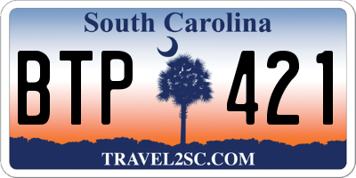 SC license plate BTP421