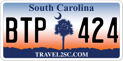 SC license plate BTP424
