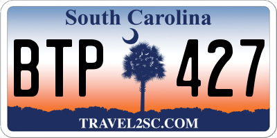 SC license plate BTP427