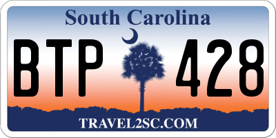 SC license plate BTP428