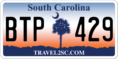 SC license plate BTP429