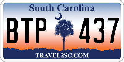 SC license plate BTP437