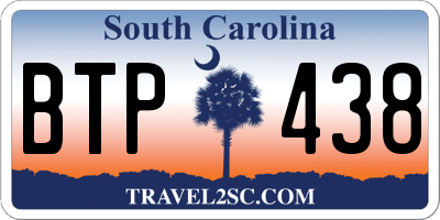 SC license plate BTP438