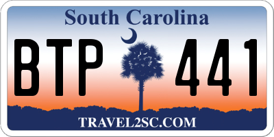 SC license plate BTP441