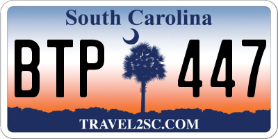 SC license plate BTP447