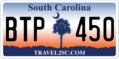 SC license plate BTP450