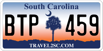 SC license plate BTP459