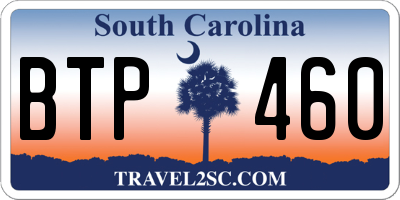 SC license plate BTP460
