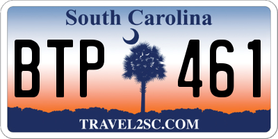 SC license plate BTP461