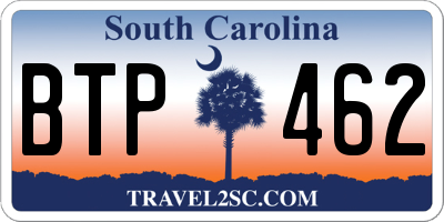 SC license plate BTP462