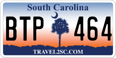 SC license plate BTP464