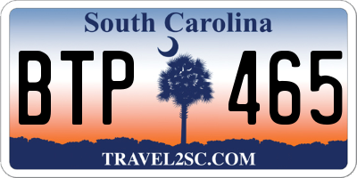 SC license plate BTP465