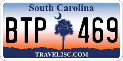 SC license plate BTP469