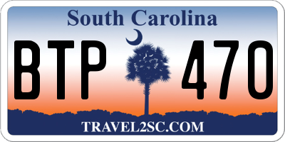 SC license plate BTP470