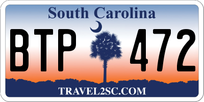 SC license plate BTP472