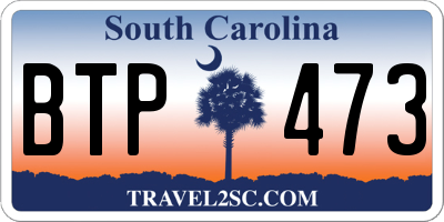 SC license plate BTP473