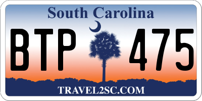 SC license plate BTP475