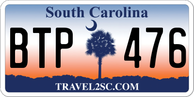 SC license plate BTP476