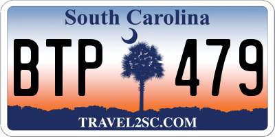 SC license plate BTP479