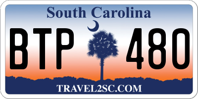 SC license plate BTP480