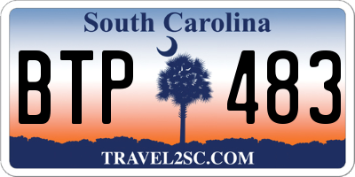 SC license plate BTP483