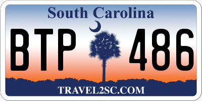 SC license plate BTP486
