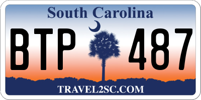 SC license plate BTP487