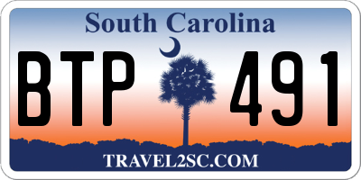 SC license plate BTP491