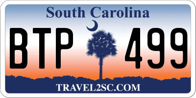 SC license plate BTP499