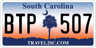 SC license plate BTP507