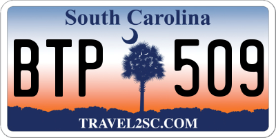 SC license plate BTP509