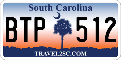 SC license plate BTP512