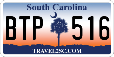 SC license plate BTP516